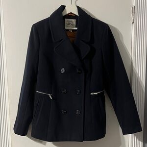 Maralyn & Me Navy Double-Breasted Pea Coat